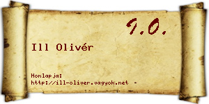 Ill Olivér névjegykártya